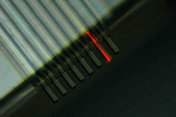 lensed fiber array created with 3d microfabrication